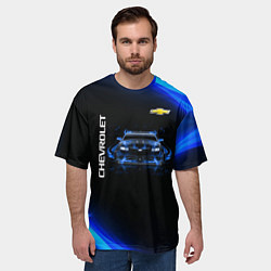 Футболка оверсайз мужская Chevrolet, цвет: 3D-принт — фото 2