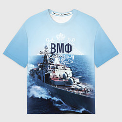 Футболка оверсайз мужская ВМФ, цвет: 3D-принт