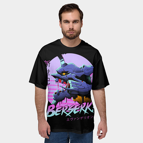 Мужская футболка оверсайз Evangelion / 3D-принт – фото 3