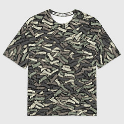 Мужская футболка оверсайз Камуфляж - Димон