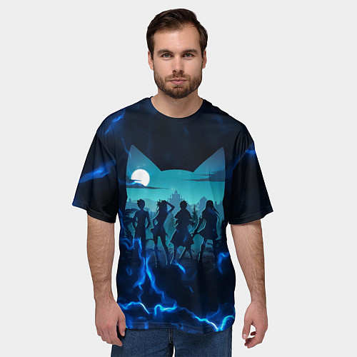 Мужская футболка оверсайз Fairy tail Хвост Феи / 3D-принт – фото 3