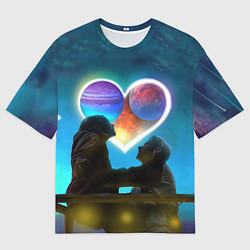 Футболка оверсайз мужская Ваня Дмитриенко Венера-Юпитер, цвет: 3D-принт