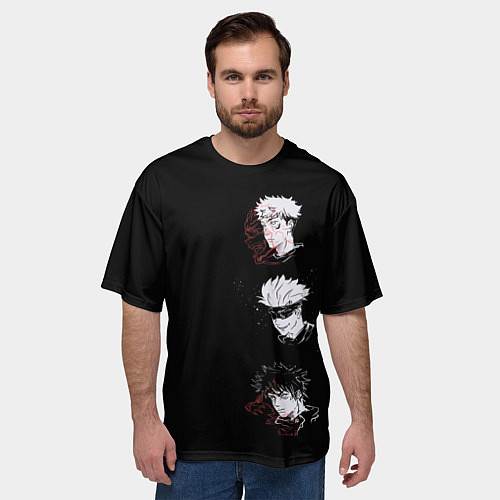 Мужская футболка оверсайз Jujutsu Kaisen / 3D-принт – фото 3