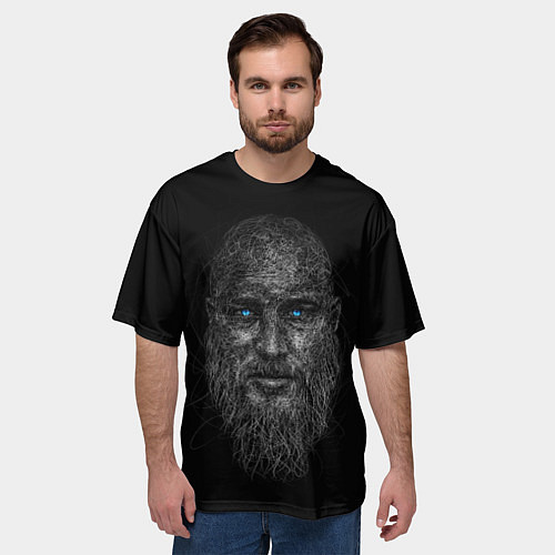 Мужская футболка оверсайз Ragnar Lodbrok / 3D-принт – фото 3