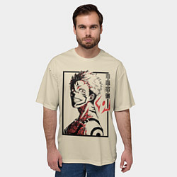 Футболка оверсайз мужская Cукуна, цвет: 3D-принт — фото 2