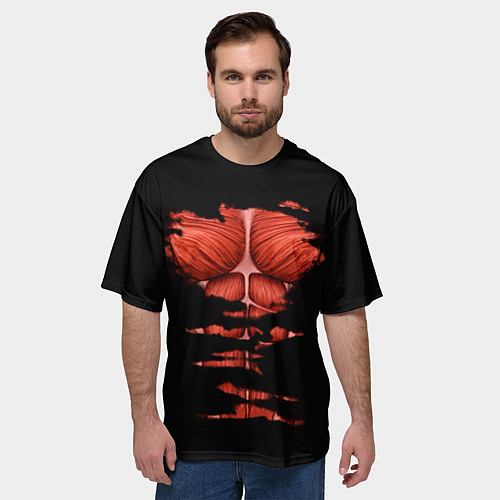 Мужская футболка оверсайз Титан / 3D-принт – фото 3