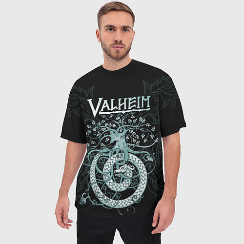 Мужская футболка оверсайз Valheim / 3D-принт – фото 3