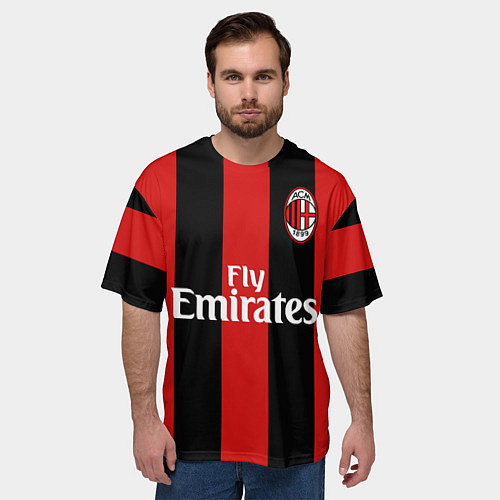 Мужская футболка оверсайз Мальдини / 3D-принт – фото 3