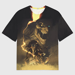 Футболка оверсайз мужская АТАКА ТИТАНОВ ФИНАЛ, цвет: 3D-принт