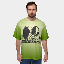 Футболка оверсайз мужская Билли Айлиш, цвет: 3D-принт — фото 2