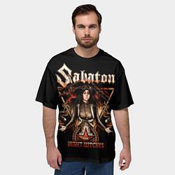 Футболка оверсайз мужская Sabaton, цвет: 3D-принт — фото 2