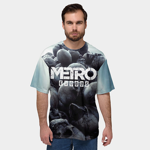 Мужская футболка оверсайз Metro Exodus / 3D-принт – фото 3