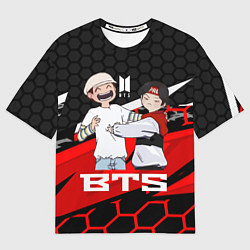 Футболка оверсайз мужская BTS, цвет: 3D-принт