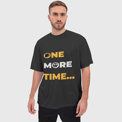 Мужская футболка оверсайз One More Time / 3D-принт – фото 3