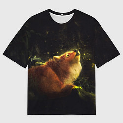 Футболка оверсайз мужская Лисица, цвет: 3D-принт