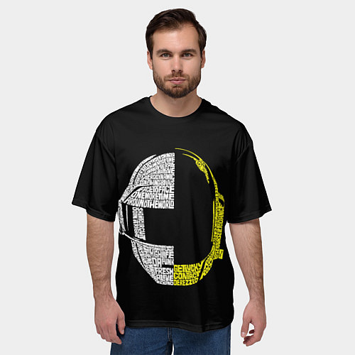 Мужская футболка оверсайз Daft Punk / 3D-принт – фото 3