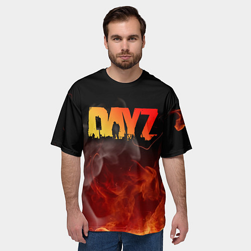 Мужская футболка оверсайз DAYZ ДЕЙЗИ / 3D-принт – фото 3