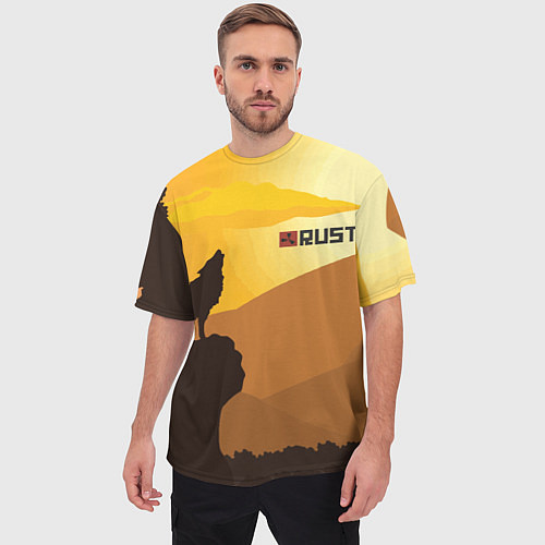 Мужская футболка оверсайз Rust / 3D-принт – фото 3