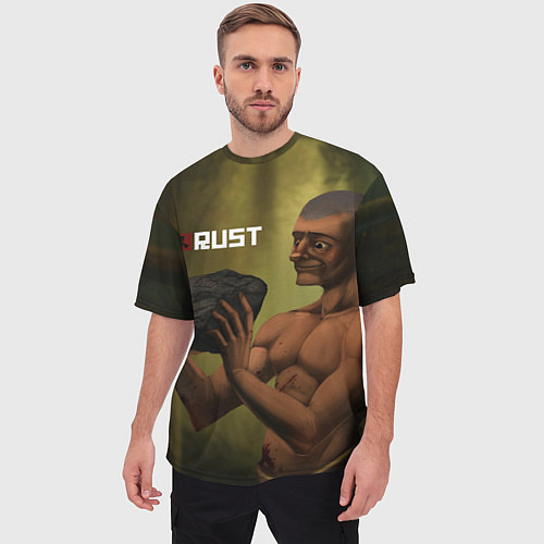 Мужская футболка оверсайз Rust / 3D-принт – фото 3