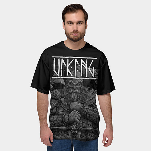 Мужская футболка оверсайз Viking / 3D-принт – фото 3