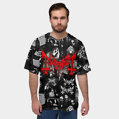 Мужская футболка оверсайз MAYHEM / 3D-принт – фото 3