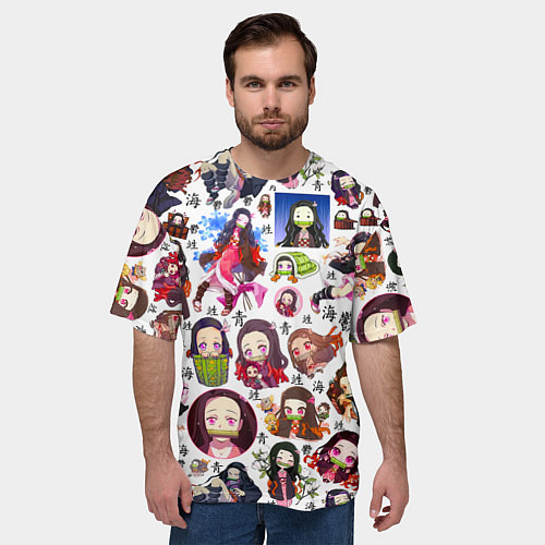 Мужская футболка оверсайз НЕЗУКО / 3D-принт – фото 3