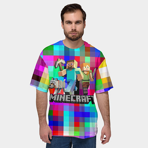 Мужская футболка оверсайз MINECRAFT МАЙНКРАФТ / 3D-принт – фото 3
