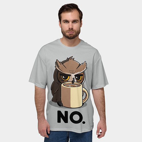 Мужская футболка оверсайз NO / 3D-принт – фото 3