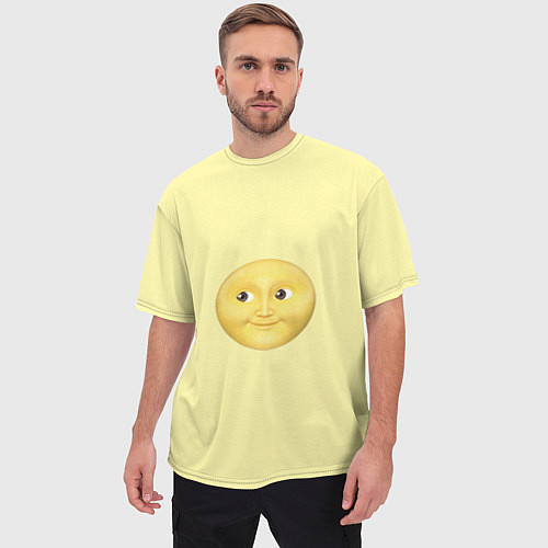 Мужская футболка оверсайз Светлая луна / 3D-принт – фото 3