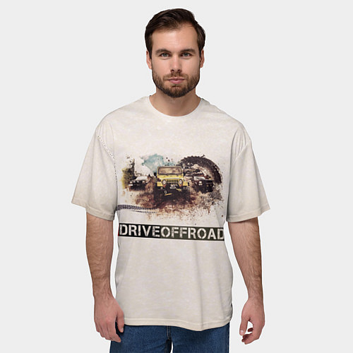 Мужская футболка оверсайз Внедорожник / 3D-принт – фото 3