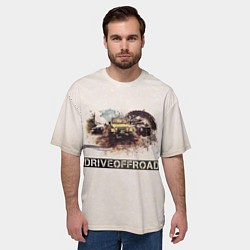Футболка оверсайз мужская Внедорожник, цвет: 3D-принт — фото 2