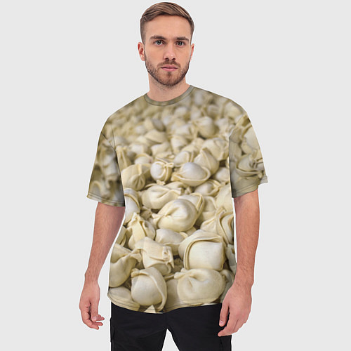 Мужская футболка оверсайз Пельмени / 3D-принт – фото 3