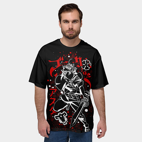 Мужская футболка оверсайз ЧЁРНЫЙ КЛЕВЕР, АСТА / 3D-принт – фото 3