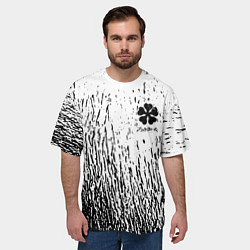 Футболка оверсайз мужская Черный клевер, цвет: 3D-принт — фото 2