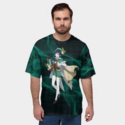 Футболка оверсайз мужская Genshin Impact - Venti, цвет: 3D-принт — фото 2