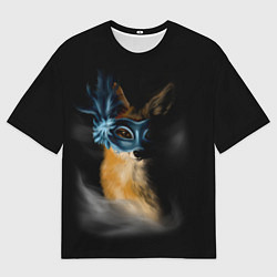 Футболка оверсайз мужская Лиса в маске, цвет: 3D-принт