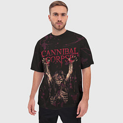 Футболка оверсайз мужская Cannibal Corpse Skeleton, цвет: 3D-принт — фото 2