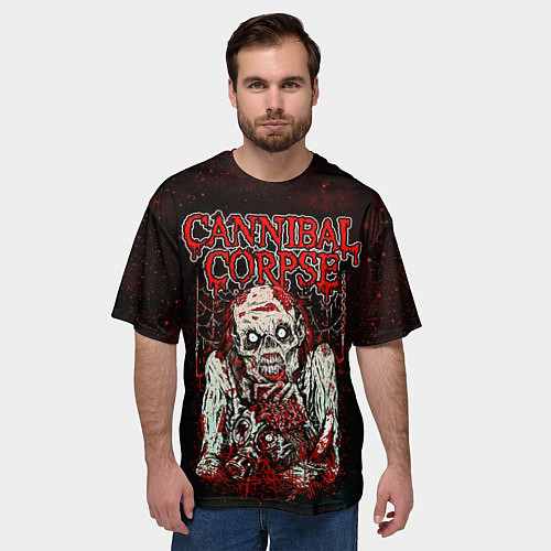 Мужская футболка оверсайз Cannibal Corpse / 3D-принт – фото 3