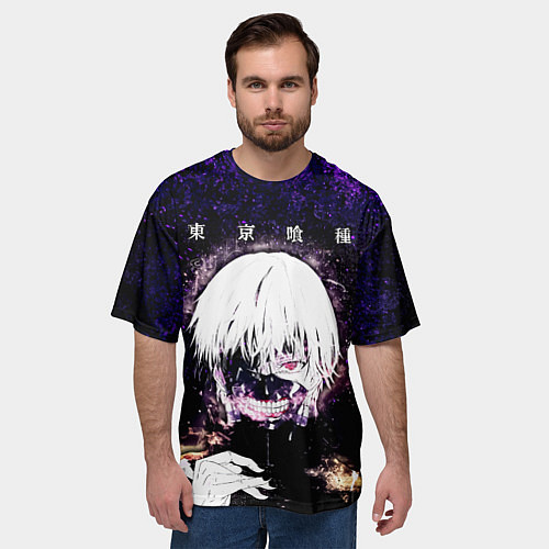 Мужская футболка оверсайз Kaneki Ken Tokyo Ghoul / 3D-принт – фото 3