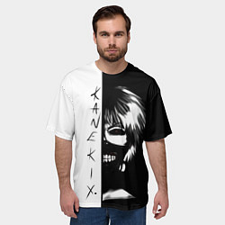 Футболка оверсайз мужская Kaneki X Tokyo Ghoul, цвет: 3D-принт — фото 2