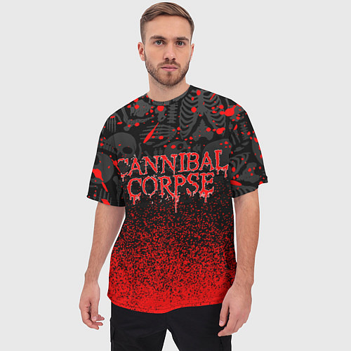 Мужская футболка оверсайз CANNIBAL CORPSE / 3D-принт – фото 3