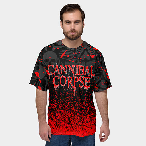 Мужская футболка оверсайз CANNIBAL CORPSE / 3D-принт – фото 3