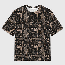 Футболка оверсайз мужская Jazz, цвет: 3D-принт
