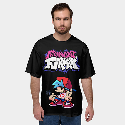 Мужская футболка оверсайз Friday Night Funkin / 3D-принт – фото 3