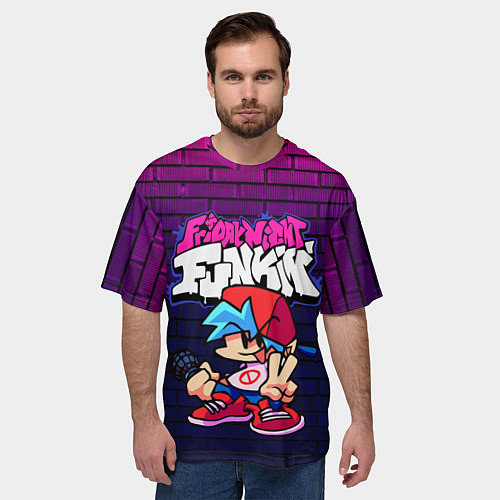 Мужская футболка оверсайз FRIDAY NIGHT FUNKIN / 3D-принт – фото 3