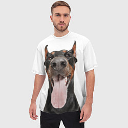 Футболка оверсайз мужская Доберман Doberman, цвет: 3D-принт — фото 2
