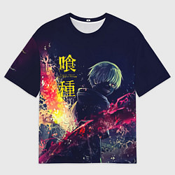 Футболка оверсайз мужская Канеки Кен Токийский гуль, цвет: 3D-принт