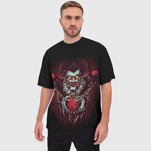 Мужская футболка оверсайз DEATH NOTE ТЕТРАДЬ СМЕРТИ / 3D-принт – фото 3