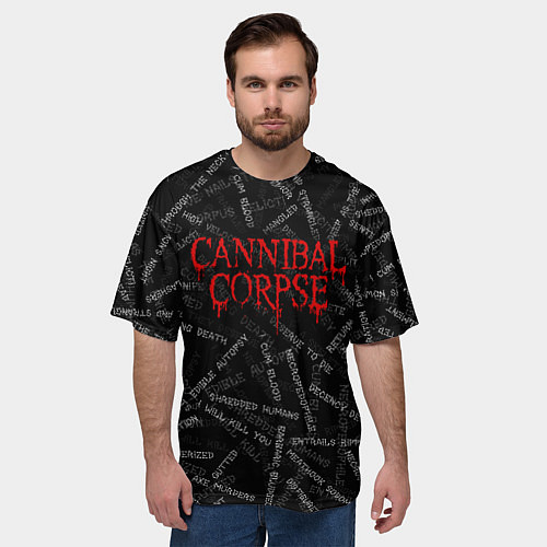 Мужская футболка оверсайз Cannibal Corpse Songs Z / 3D-принт – фото 3