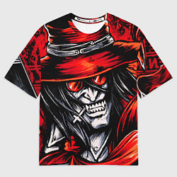 Футболка оверсайз мужская Алукард, Хеллсинг, цвет: 3D-принт